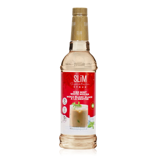 Slim Syrups - Sugar Free Syrup (Holiday Edition) - Iced Mint White Mocha - 750ml Bottle
