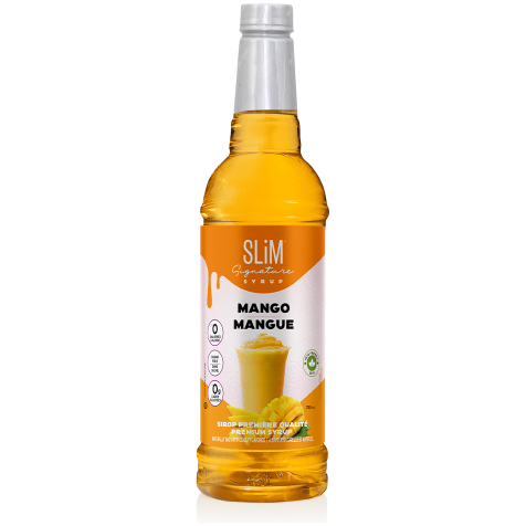 Sirops Slim - Sirop de Mangue Sans Sucre - Bouteille de 750 ml