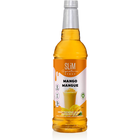 Sirops Slim - Sirop de Mangue Sans Sucre - Bouteille de 750 ml