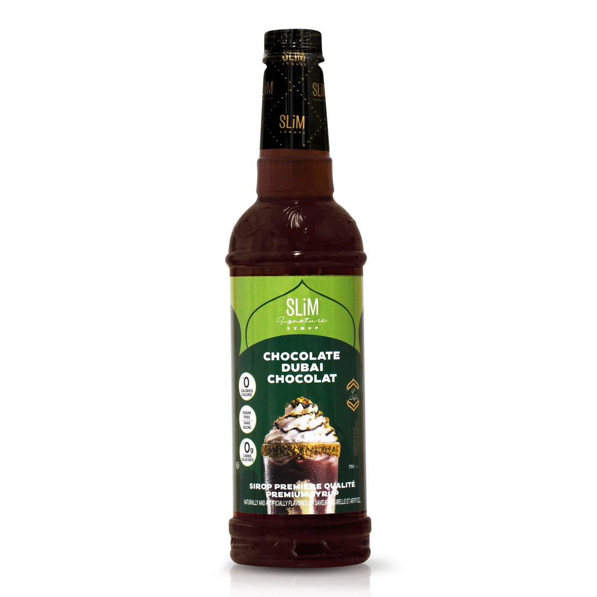 Slim Syrups - Sugar Free  Syrup - Dubai Chocolate - 750ml Bottle