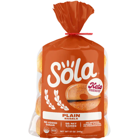 Sola - Keto Friendly Bagel - Nature - Sac de 12 oz