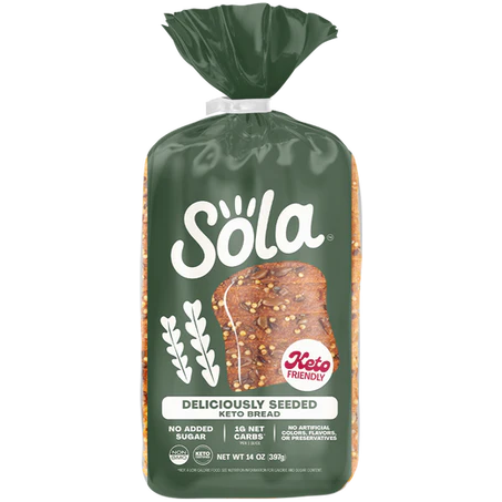 Sola - Keto Friendly Bread - Deliciously Seeded - 14 oz bag