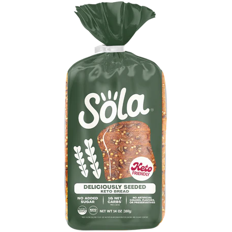 Sola - Keto Friendly Bread - Deliciously Seeded - 14 oz bag