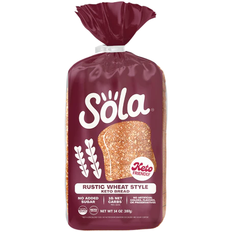 Sola - Keto Friendly Bread - Rustic Wheat - 14 oz bag