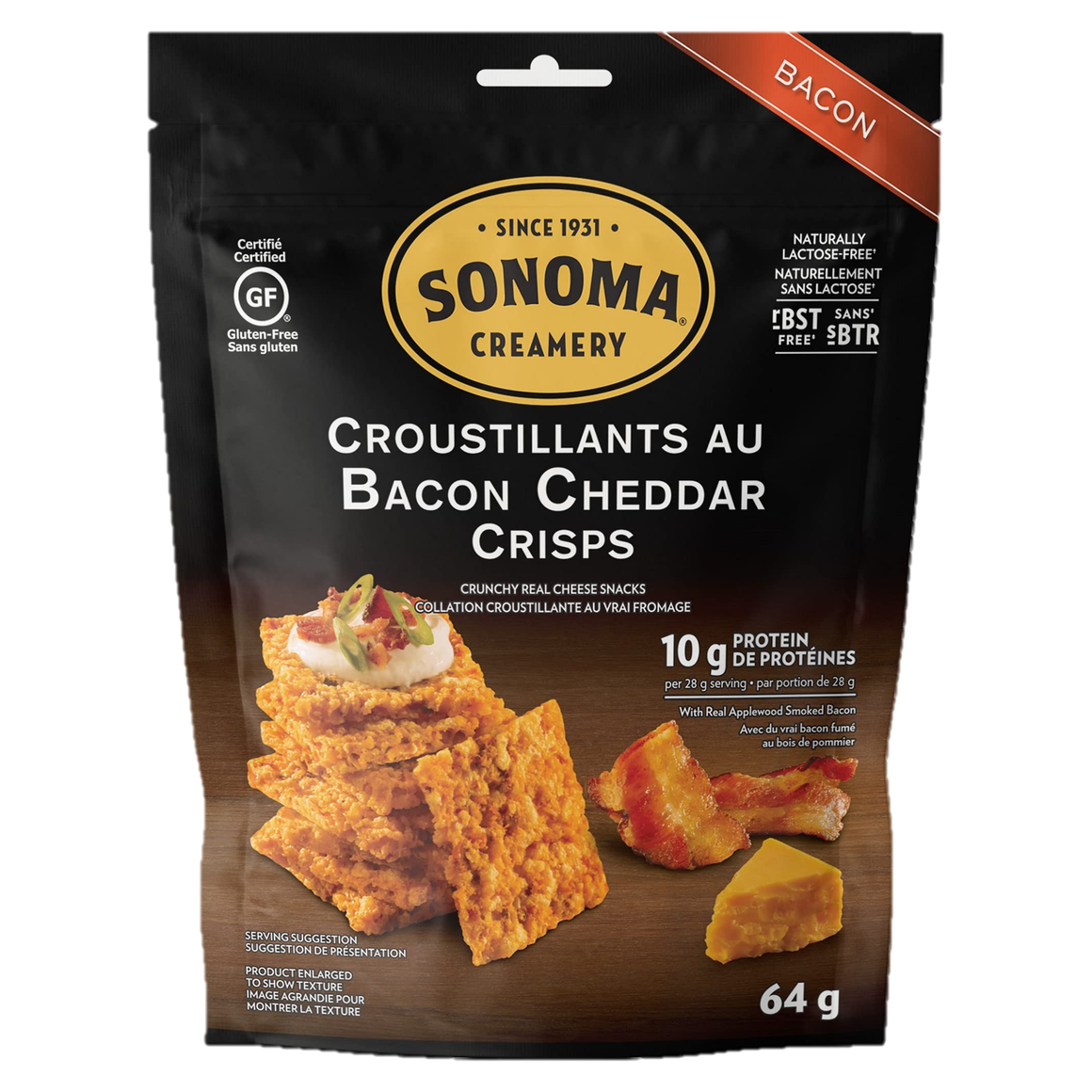 Sonoma Creamery - Crisps - Bacon Cheddar - 64g