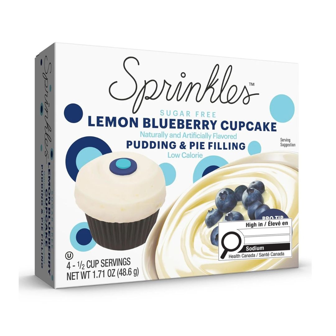 Sprinkles - Sugar-Free Pudding & Pie Filling - Lemon Blueberry Cupcake - 48.6g
