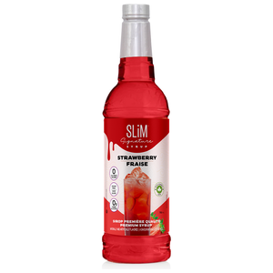 Slim Syrups - Sirop de fraise sans sucre - Bouteille de 750 ml