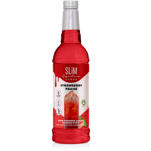 Slim Syrups - Sirop de fraise sans sucre - Bouteille de 750 ml