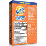 Sunkist Zero Sugar Singles-to-Go - Orange - 6 sticks