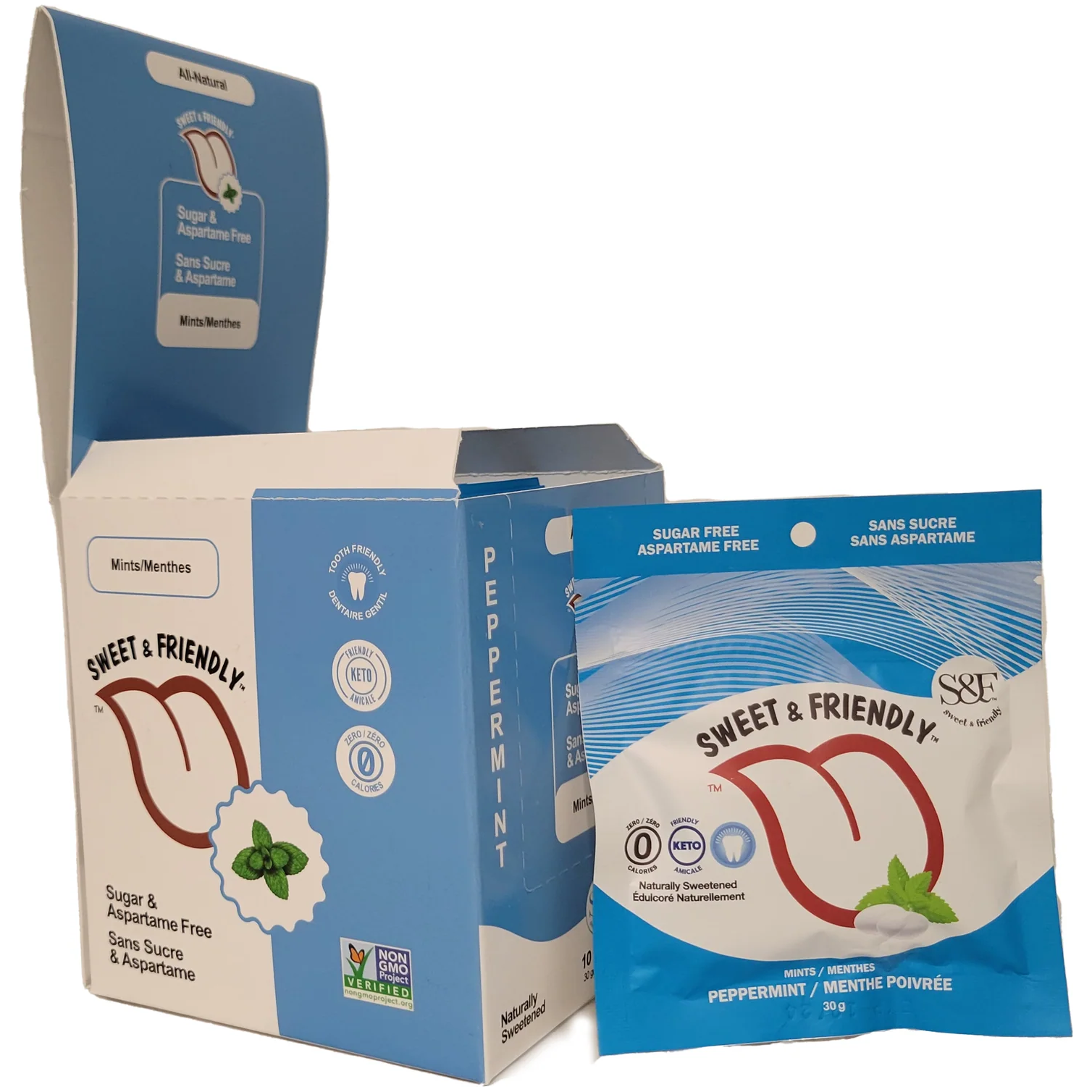 Canadian Peppermints Sweet & Friendly - Mints - Peppermint - 30g - Low Carb Canada