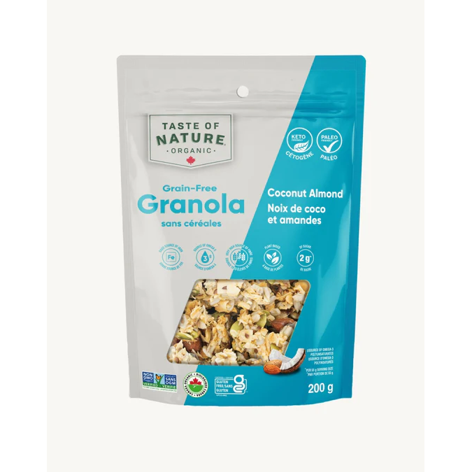 Taste of Nature - Organic Grain Free Granola - Coconut Almond - 200g