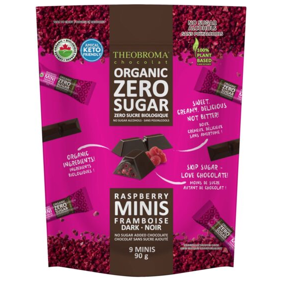 Theobroma - Zero Sugar Raspberry Mini - 90g