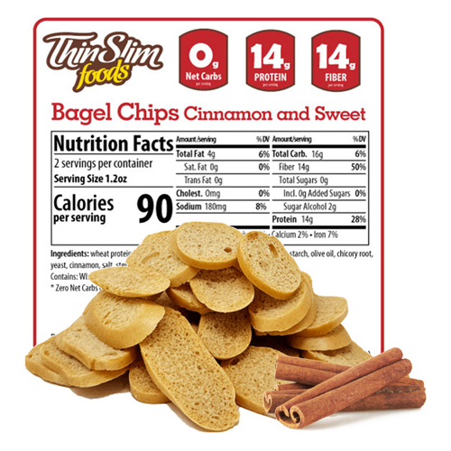 *ThinSlim Foods - Bagel Chips - Cinnamon and Sweet