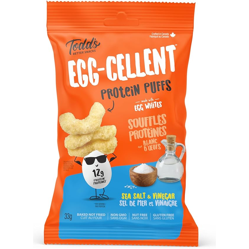 Todd's Better Snacks - Egg-cellent Protein Puffs - Sea Salt & Vinegar - 33g