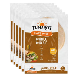 Tumaro's - Carb Wise Warp - Whole Wheat - ** 6 Bags ** (8 wraps per bag)