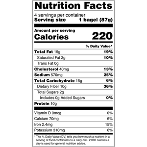 Unbun - Unbagel - Plain Bagel - 350g