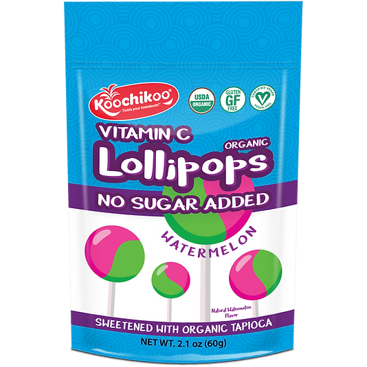 Koochikoo - Lollipops No Sugar Added Watermelon - 60g bag