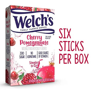 Welch's Zero Sugar Singles-to-Go - Cerise Grenade - 6 bâtons