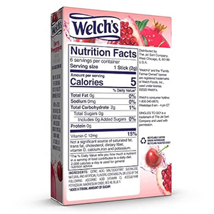 Welch's Zero Sugar Singles-to-Go - Cherry Pomegranate - 6 sticks