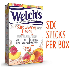 Welch's Zero Sugar Singles-to-Go - Strawberry Peach - 6 sticks