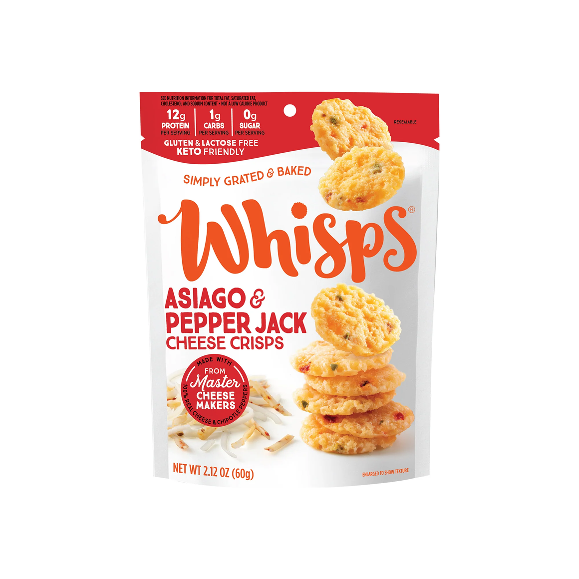 Whisps - Chips au fromage - Asiago et Pepperjack - 2,12 oz