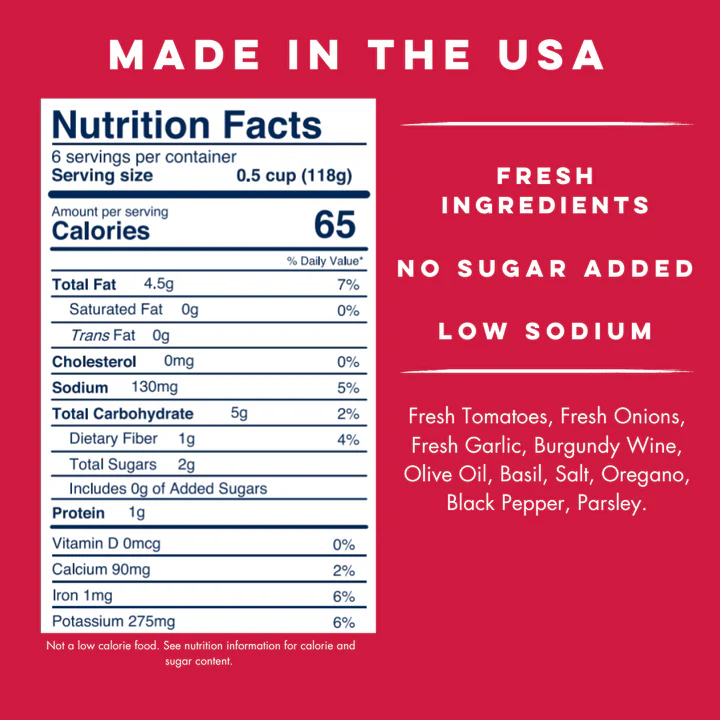 Yo Mama's Foods - Pasta Sauce - Burgundy Wine - 710ml