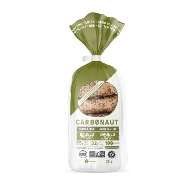 Carbonaut - Bagels sans gluten - Herbes et ail épépinés - 335g