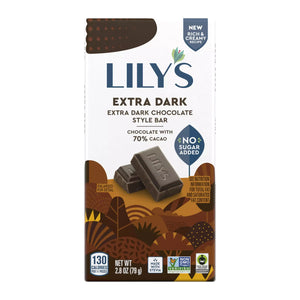 Lily's - Barre de Chocolat Noir - Extra Noir 70% - 80 g 