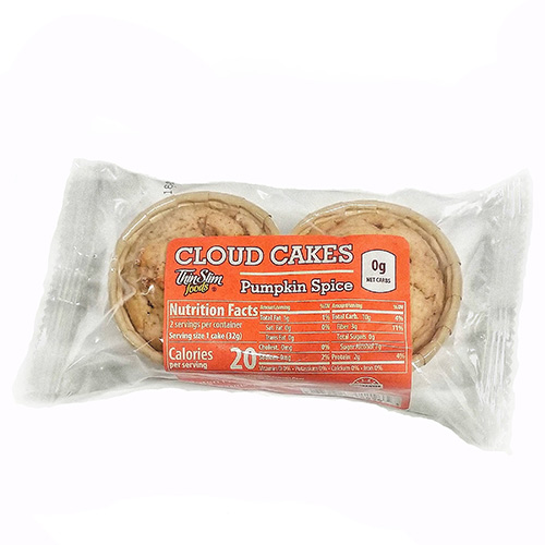 ThinSlim Foods - Cloud Cakes - Épices à la citrouille - paquet de 2