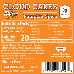 ThinSlim Foods - Cloud Cakes - Épices à la citrouille - paquet de 2