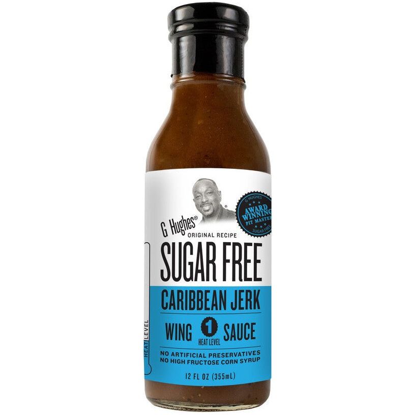 G Hughes Wing Sauce - Sugar Free Caribbean Jerk - 12 oz