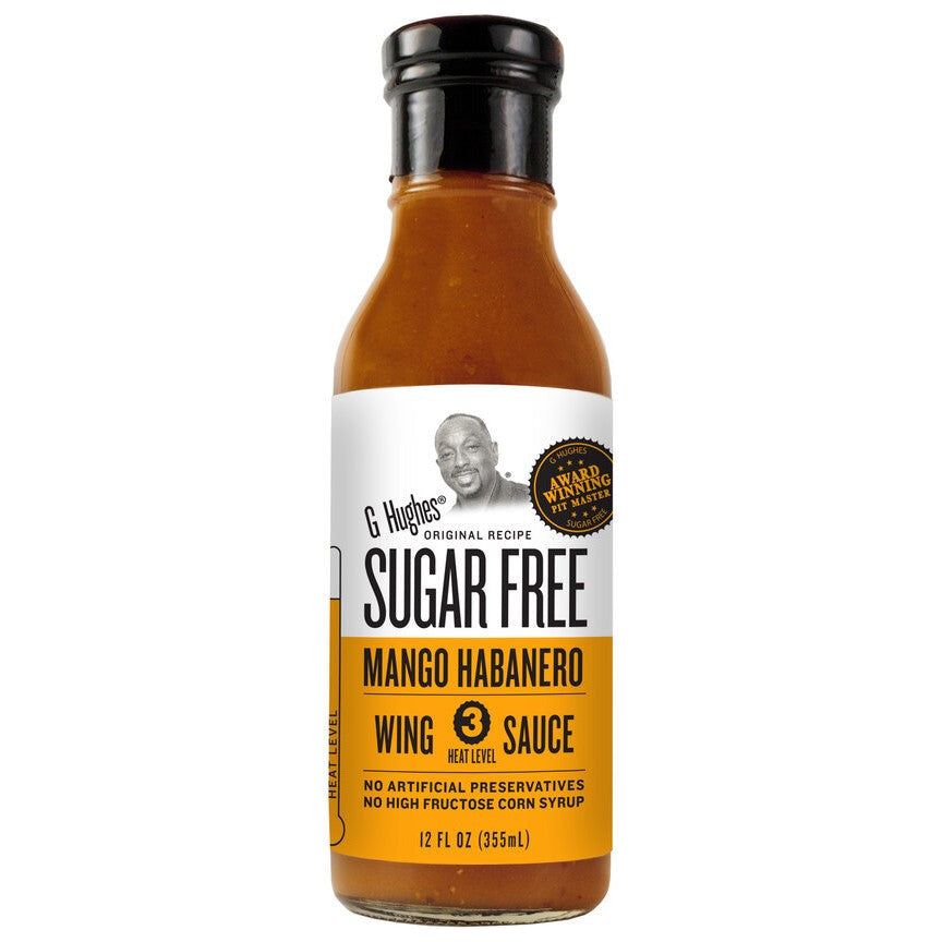 G Hughes Wing Sauce - Sugar Free Mango Habanero - 12 oz