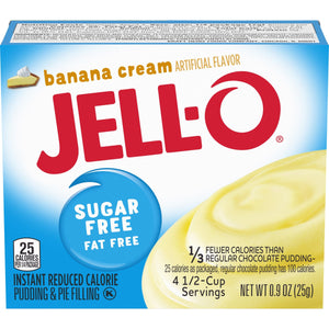 Jell-O Sugar Free Instant Pudding & Pie Filling - Banana Cream - 0.9 oz