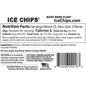 Chips de glace - Bonbons sans sucre au xylitol - Flotteur de bière de racine - 1,76 oz 