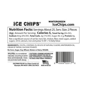 Chips de glace - Bonbons sans sucre au xylitol - Gaulthérie - 1,76 oz 
