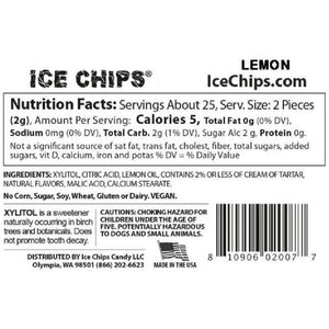 Chips de glace - Bonbons sans sucre au xylitol - Citron - 1,76 oz 