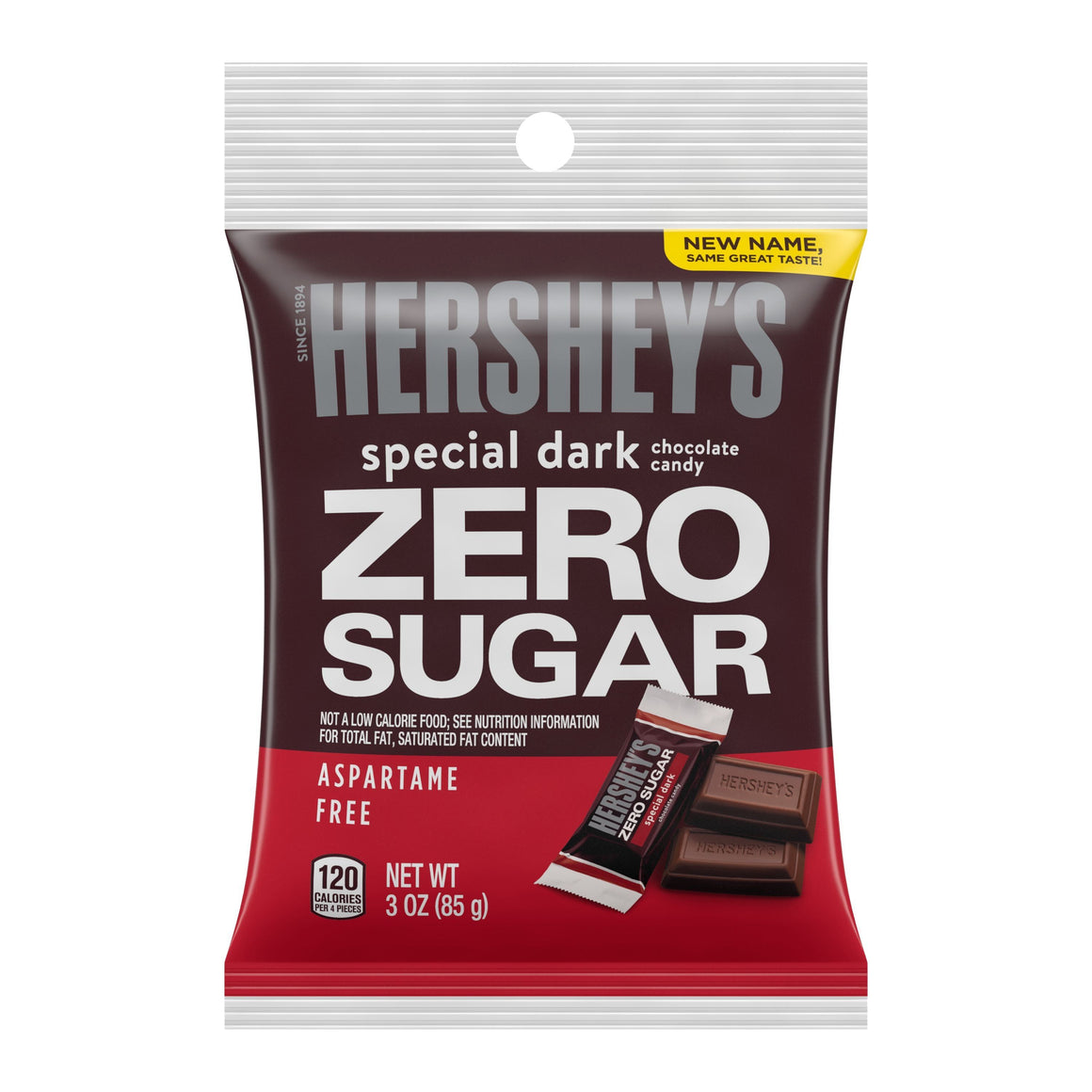 Hershey's - Bonbons au chocolat noir spéciaux sans sucre - Sac de 3 oz