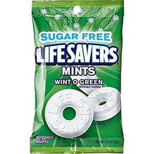 Bonbons sans sucre Life Savers - WintOGreen - Sac de 2,75 oz
