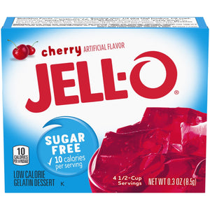 Jell-O Sugar Free Jelly Gelatin Powder - Cherry - 0.3 oz