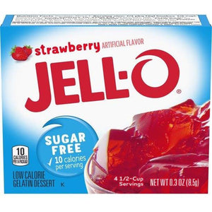 Jell-O Gelée en poudre sans sucre - Fraise - 0,3 oz