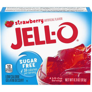 Jell-O Sugar Free Jelly Gelatin Powder - Strawberry - 0.3 oz