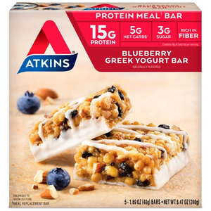 Atkins - Barres repas - Yogourt grec aux bleuets - 5 barres