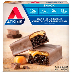 Atkins - Snack Bar - Caramel Double Chocolate Crunch - 5 Bars