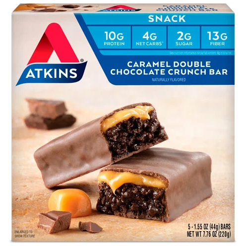 Atkins - Snack Bar - Caramel Double Chocolate Crunch - 5 Bars