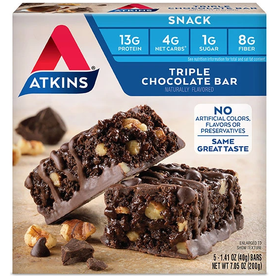 Atkins - Snack Bar - Triple Chocolate - 5 Bars