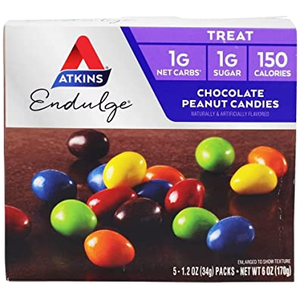 Atkins Endulge - Bonbons au chocolat et aux arachides - Paquet de 5 - 5 oz.