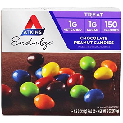 Atkins Endulge - Bonbons au chocolat et aux arachides - Paquet de 5 - 5 oz.