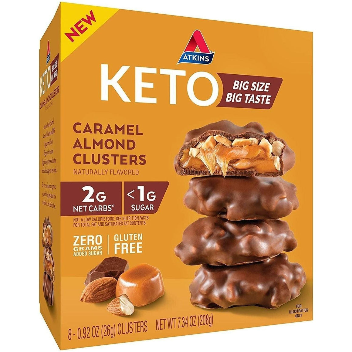 Atkins Keto Treat - Grappes d'amandes caramel - 8 grappes