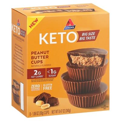 Atkins Keto Treat - Coupes au beurre de cacahuète - 8 tasses