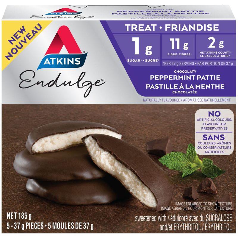 Atkins Endulge - Dark Chocolate Covered Peppermint Patties - 5 Pack - 185 g